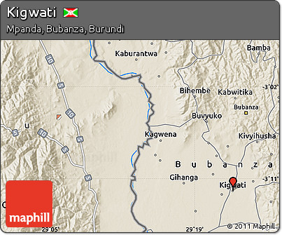 Shaded Relief Map of Kigwati