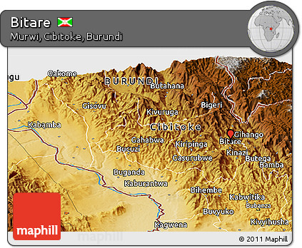 Physical Panoramic Map of Bitare