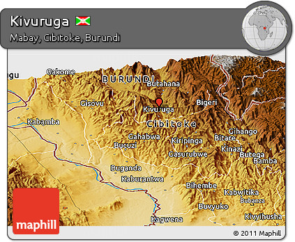 Physical Panoramic Map of Kivuruga