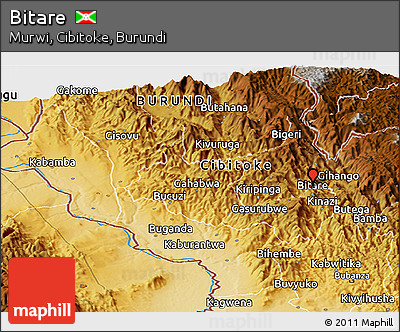 Physical Panoramic Map of Bitare