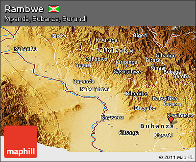Physical Panoramic Map of Rambwe