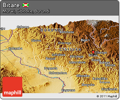 Physical Panoramic Map of Bitare