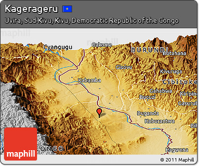 Physical Panoramic Map of Kagerageru
