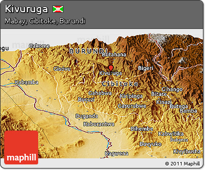 Physical Panoramic Map of Kivuruga