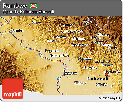 Physical Panoramic Map of Rambwe