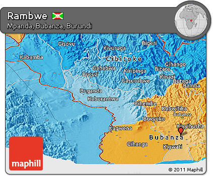 Political Panoramic Map of Rambwe