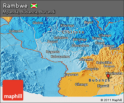 Political Panoramic Map of Rambwe