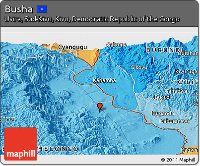 Political Panoramic Map of Busha