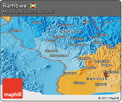 Political Panoramic Map of Rambwe