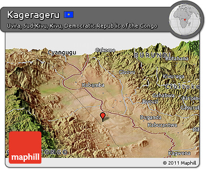 Satellite Panoramic Map of Kagerageru
