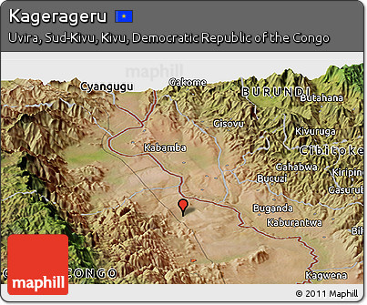 Satellite Panoramic Map of Kagerageru