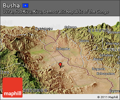 Satellite Panoramic Map of Busha