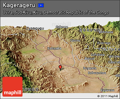 Satellite Panoramic Map of Kagerageru
