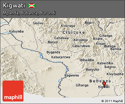 Shaded Relief Panoramic Map of Kigwati