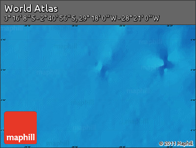 Physical Map of the Area around 2° 58' 32" S, 28° 49' 30" W