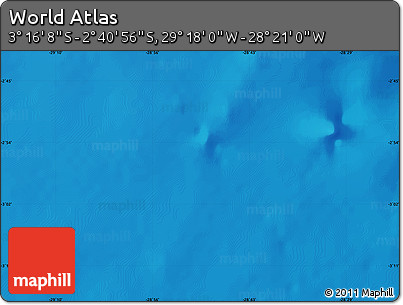 Physical Map of the Area around 2° 58' 32" S, 28° 49' 30" W