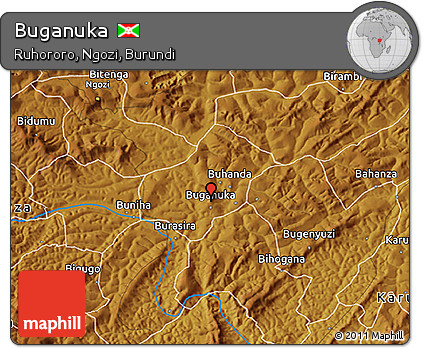 Physical 3D Map of Buganuka