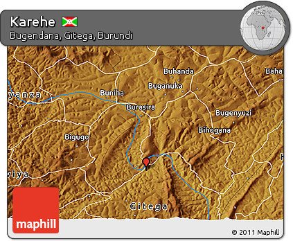 Physical 3D Map of Karehe