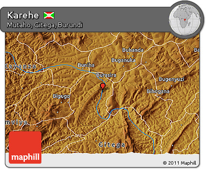Physical 3D Map of Karehe