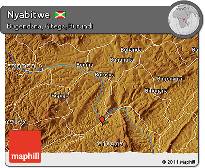 Physical 3D Map of Nyabitwe