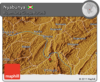 Physical 3D Map of Nyabunya