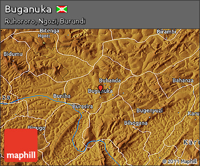 Physical 3D Map of Buganuka