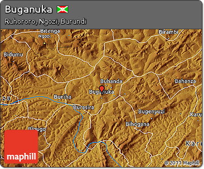 Physical 3D Map of Buganuka