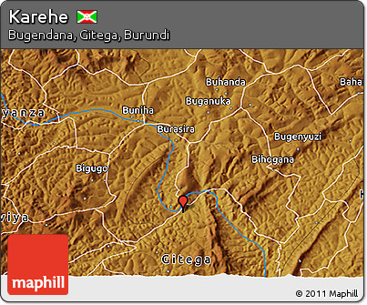 Physical 3D Map of Karehe