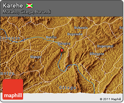 Physical 3D Map of Karehe