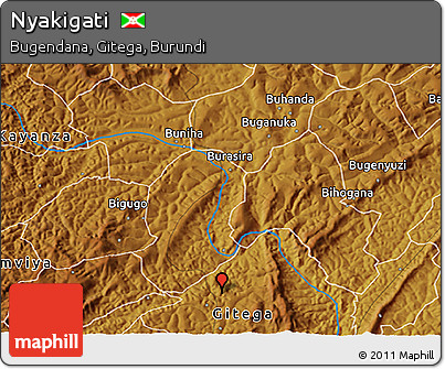 Physical 3D Map of Nyakigati