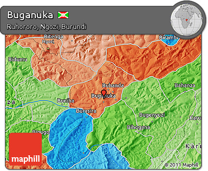 Political 3D Map of Buganuka