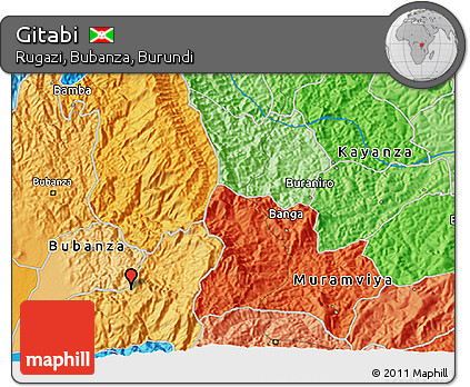 Political 3D Map of Gitabi
