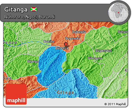 Political 3D Map of Gitanga