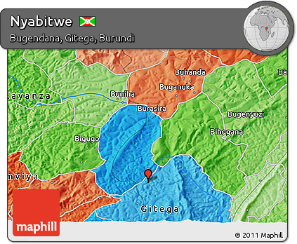 Political 3D Map of Nyabitwe