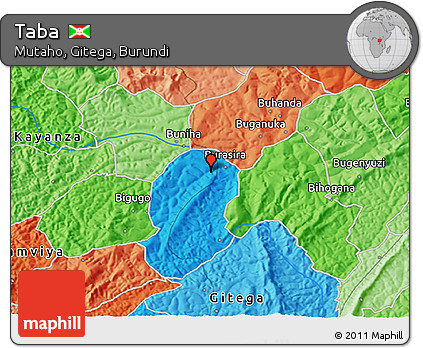 Political 3D Map of Taba