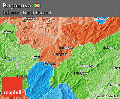Political 3D Map of Buganuka