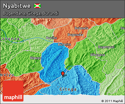 Political 3D Map of Nyabitwe