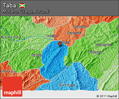 Political 3D Map of Taba