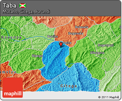 Political 3D Map of Taba