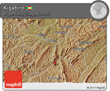 Satellite 3D Map of Kigabiro