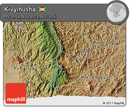 Satellite 3D Map of Kivyihusha