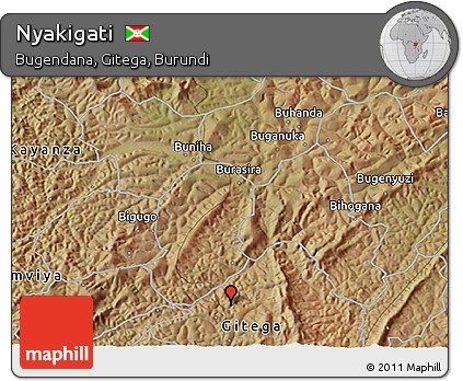 Satellite 3D Map of Nyakigati
