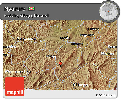 Satellite 3D Map of Nyarure
