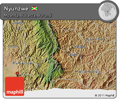 Satellite 3D Map of Nyunzwe