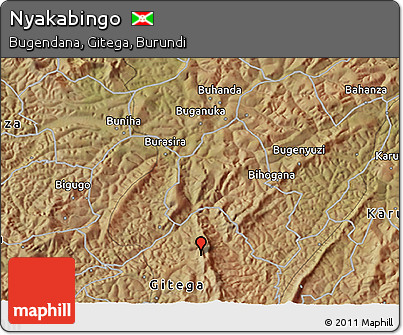 Satellite 3D Map of Nyakabingo