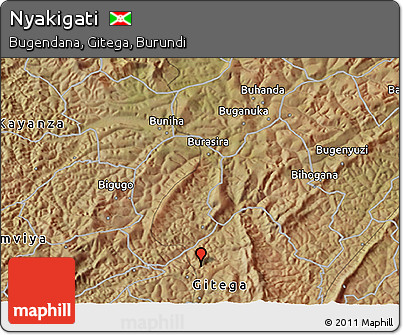 Satellite 3D Map of Nyakigati