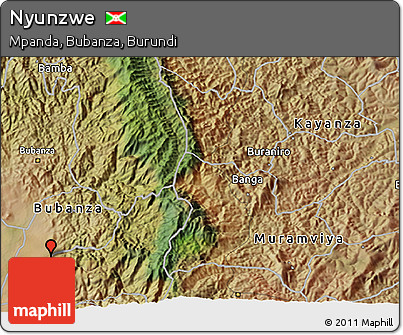 Satellite 3D Map of Nyunzwe