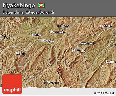 Satellite 3D Map of Nyakabingo