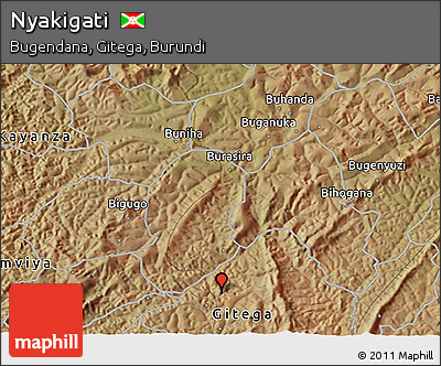 Satellite 3D Map of Nyakigati