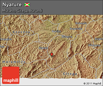 Satellite 3D Map of Nyarure